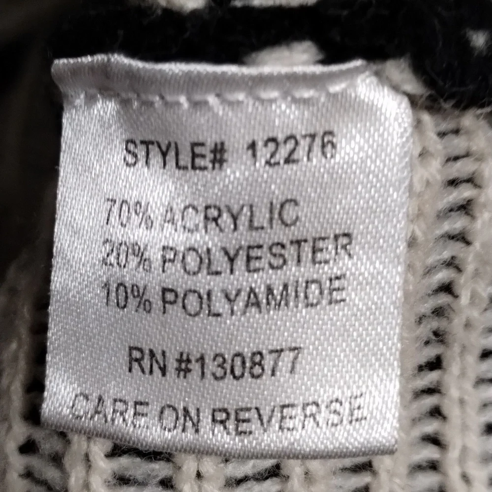 Leshop black white polkadot crop boatneck sweater Sz M/L